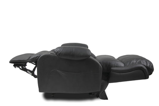Recliner Lift Heat Massage Armchair Sofa Leather 2 Motor Chair Black Furniture > Sofas > Sofas & Sofa Beds