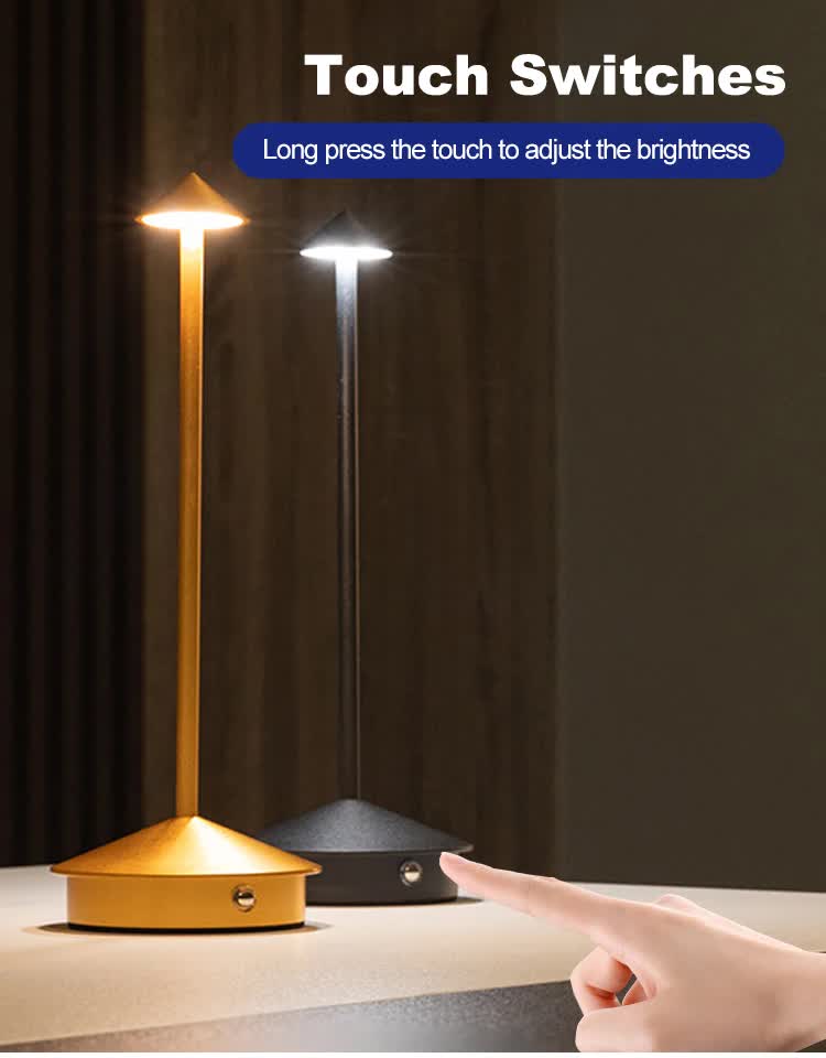 Pink Modern Minimalist Aluminum LED Mushroom Night Light Creative Bedside Atmosphere Lamp for Dining Room and Bedroom