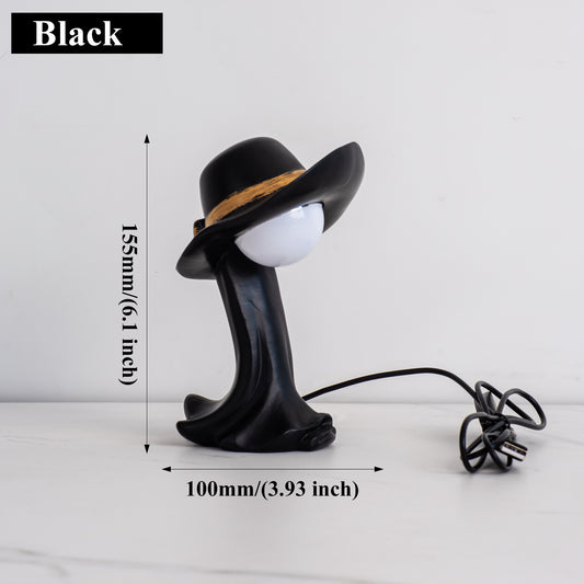 Black Creative Cowboy Hat USB Table Lamp for Home and Office Decor Home & Garden > Lighting > Table Lamps