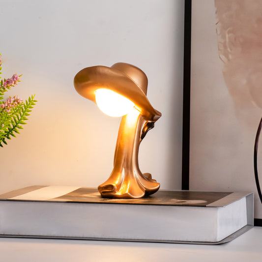 Gold Creative Cowboy Hat USB Table Lamp for Home and Office Decor Home & Garden > Lighting > Table Lamps