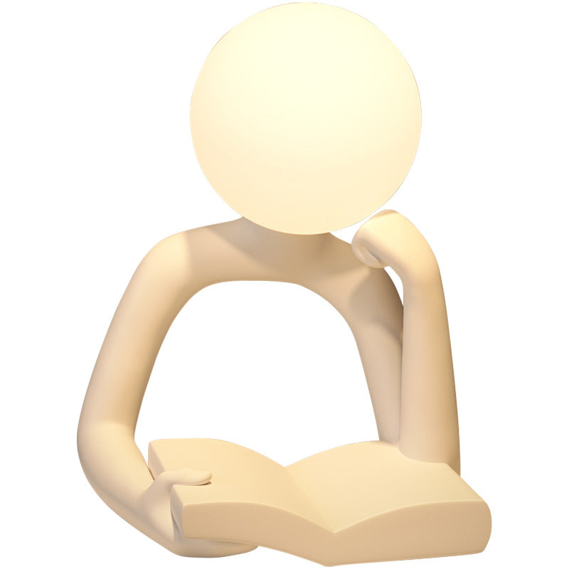 White Creative Book Reader Desk Lamp USB Powered Modern Resin Design Home & Garden > Lighting > Table Lamps