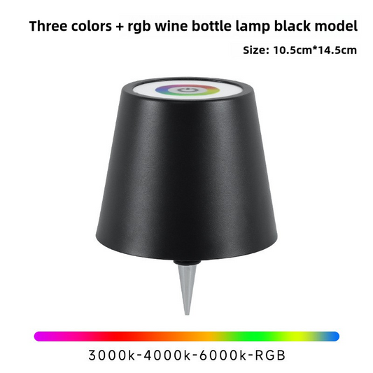 Black RGB Color Changing LED Bottle Lamp – Adjustable Smart Lighting for Home Decor Home & Garden > Lighting > Night