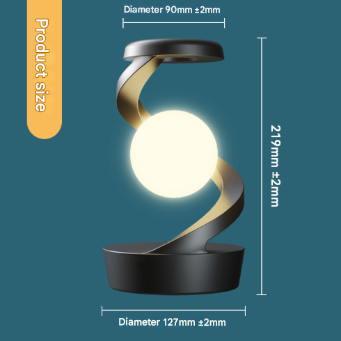 White Modern Levitating LED Desk Lamp - Spiral Design Atmosphere Light - Home & Garden > Lighting > Table Lamps