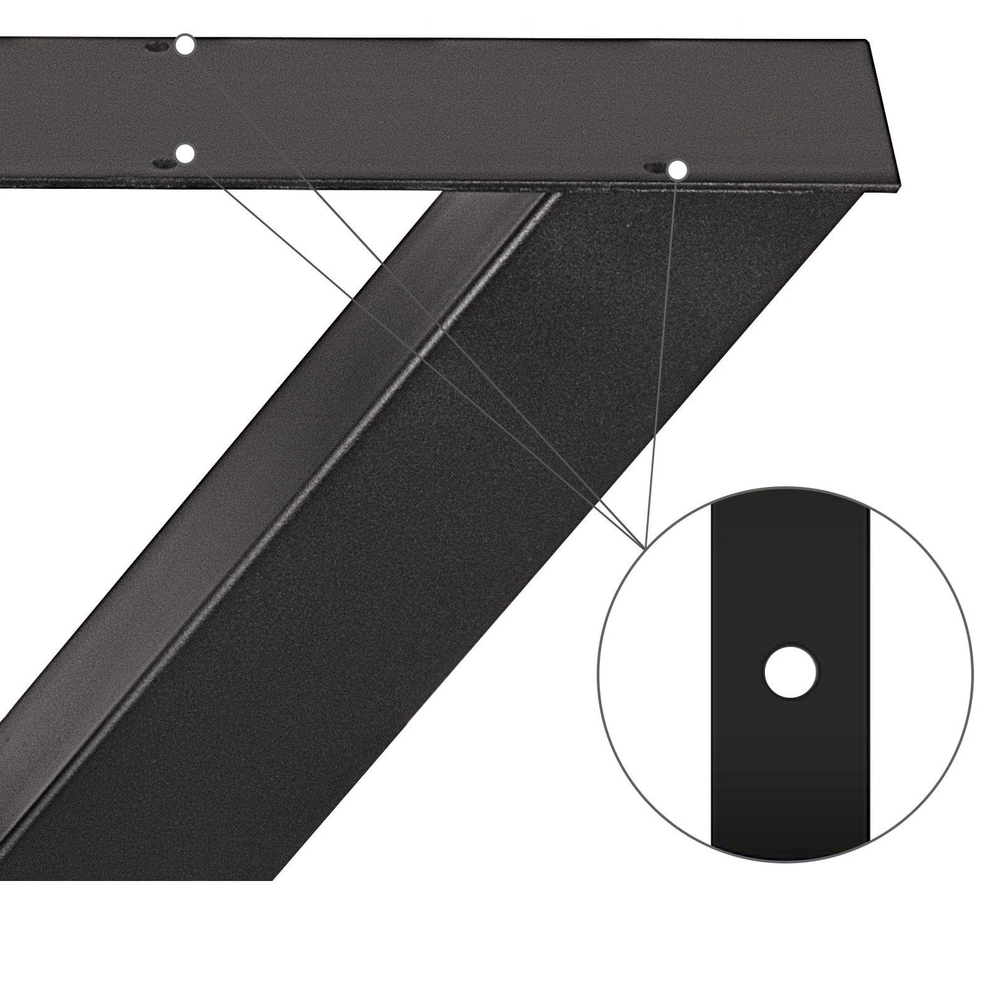 Metal Table Legs 28.4 x 29.9 Inch Black Table Legs Premium steel table legs with X-frame style Steel Bench Legs Country Style Table Legs Furniture Leg Perfect for Coffee Store Home Office Bar