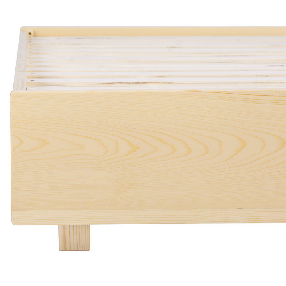 Artiss Bed Frame Double Size Floating Wooden Mattress Base Platform Timber ODIN - Furniture > Bedroom > Beds & Bed