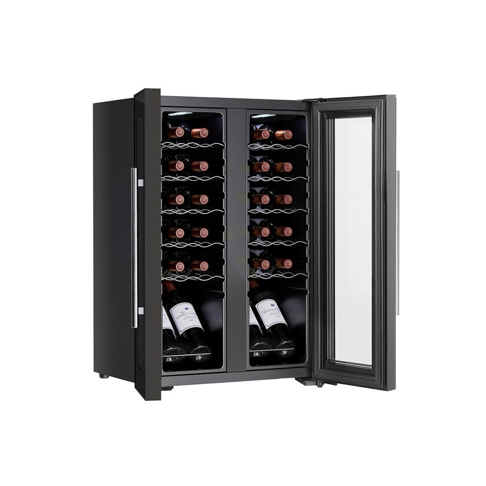 Devanti Wine Fridge Cooler Dual Zone 24 Bottles Appliances > Fridges & Freezers > Wine Fridges