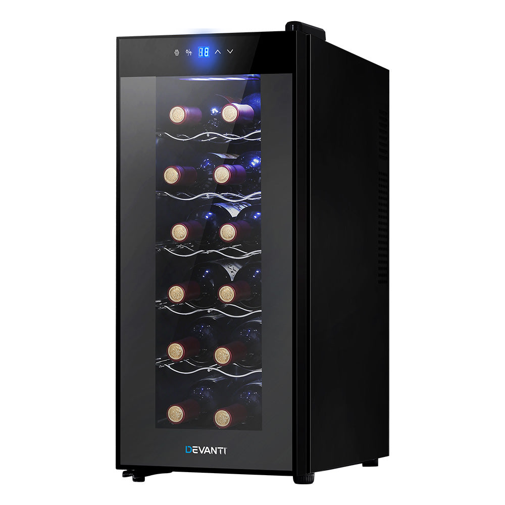 Devanti Wine Fridge Cooler 12 Bottles - Appliances > Fridges & Freezers > Wine Fridges