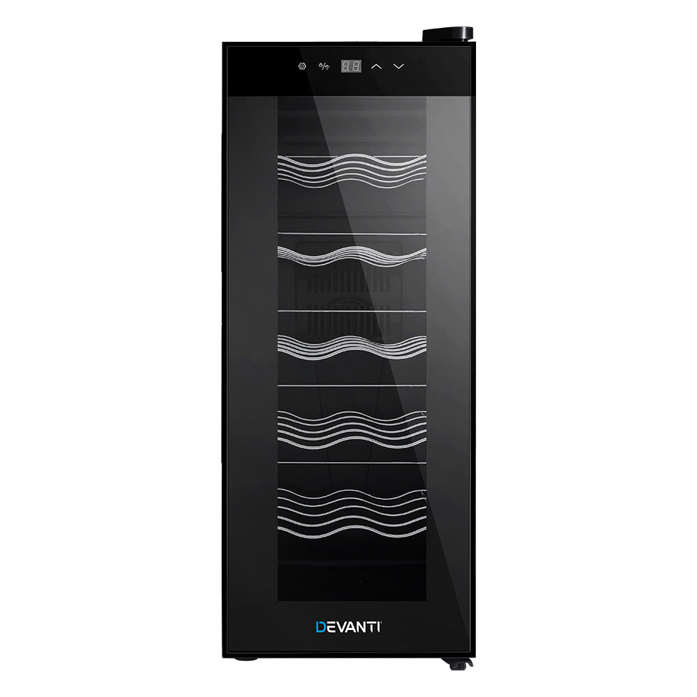 Devanti Wine Fridge Cooler 12 Bottles - Appliances > Fridges & Freezers > Wine Fridges