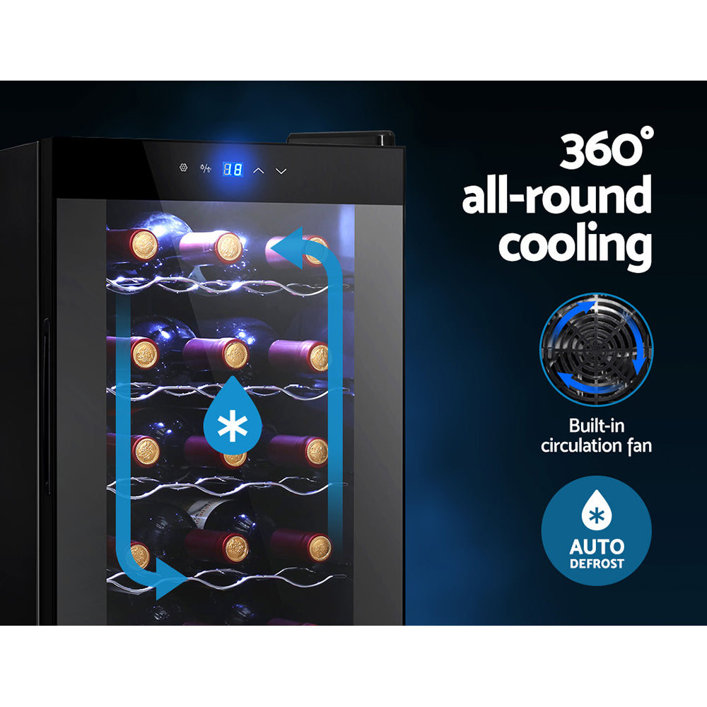 Devanti Wine Fridge Cooler 18 Bottles Appliances > Fridges & Freezers > Wine Fridges