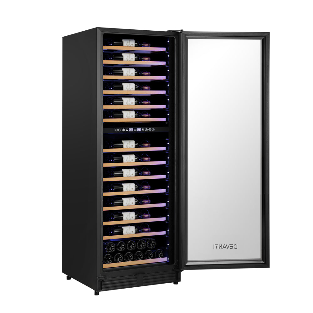 Devanti Wine Fridge Cooler Dual Zone 128 Bottles Appliances > Fridges & Freezers > Wine Fridges