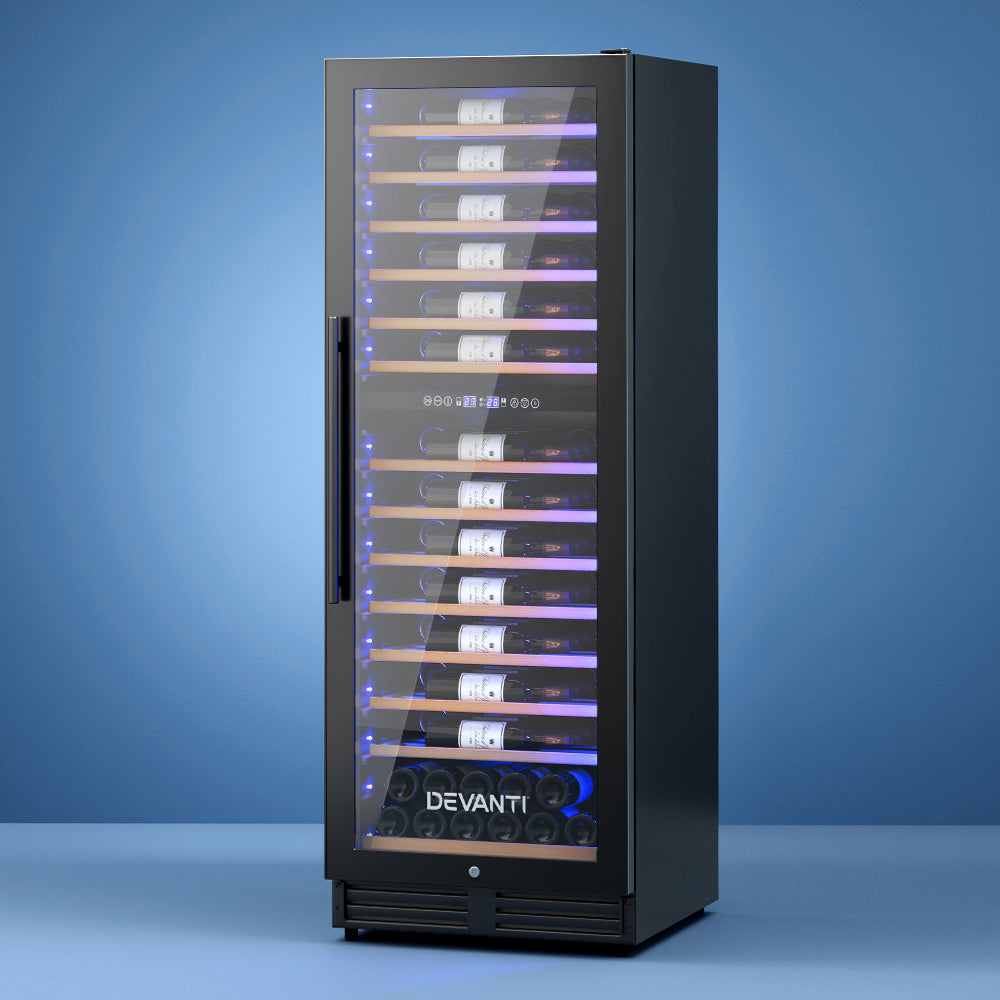 Devanti Wine Fridge Cooler Dual Zone 128 Bottles Appliances > Fridges & Freezers > Wine Fridges