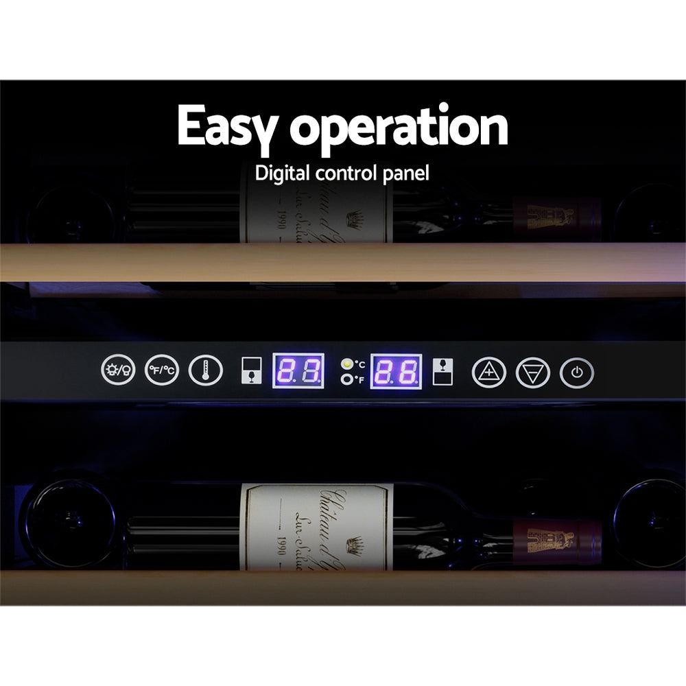 Devanti Wine Fridge Cooler Dual Zone 128 Bottles Appliances > Fridges & Freezers > Wine Fridges