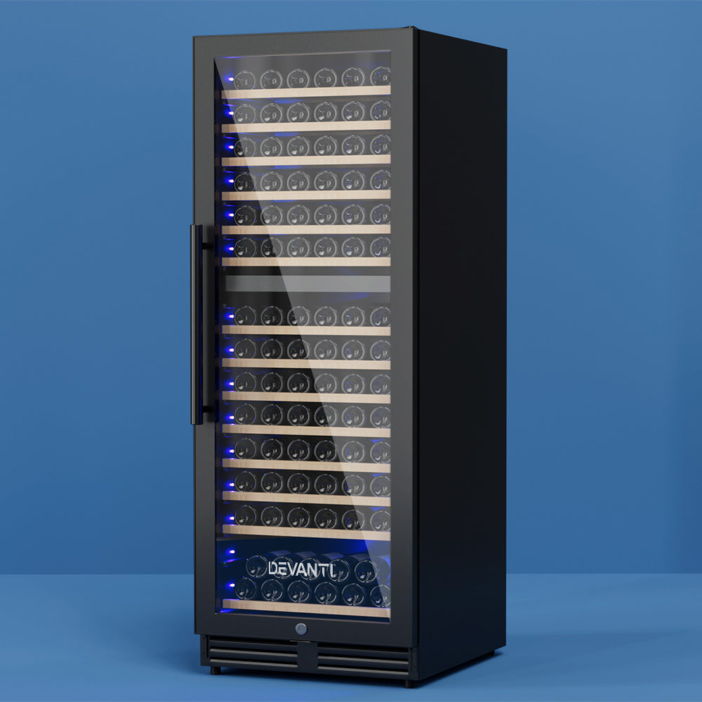 Devanti Wine Fridge Cooler Dual Zone 154 Bottles Appliances > Fridges & Freezers > Wine Fridges