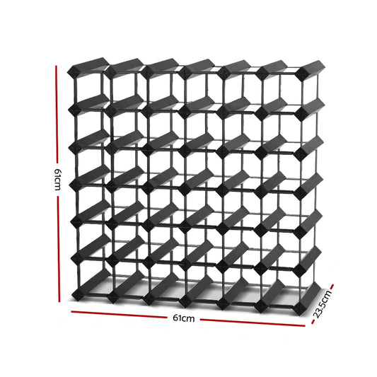 Artiss Wine Rack 42 Bottle Black Home & Garden > Storage