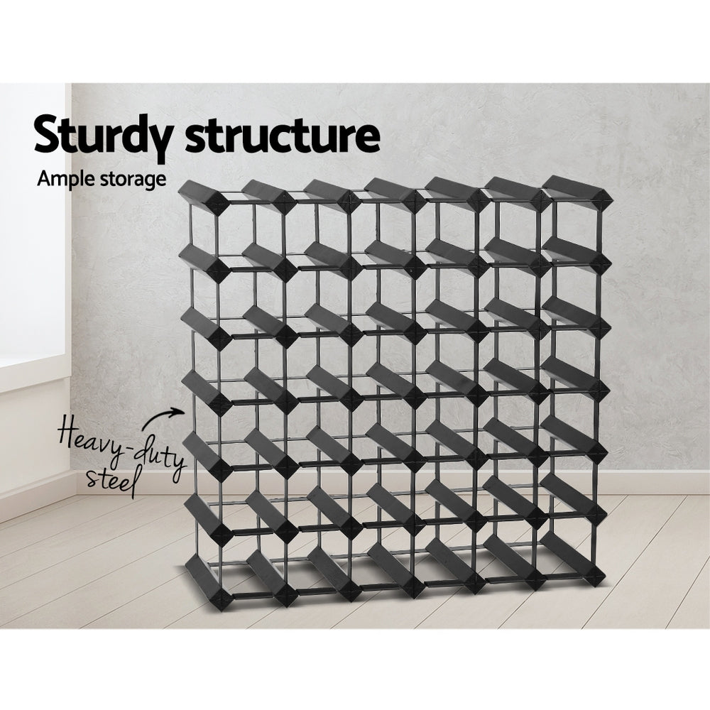 Artiss Wine Rack 42 Bottle Black Home & Garden > Storage