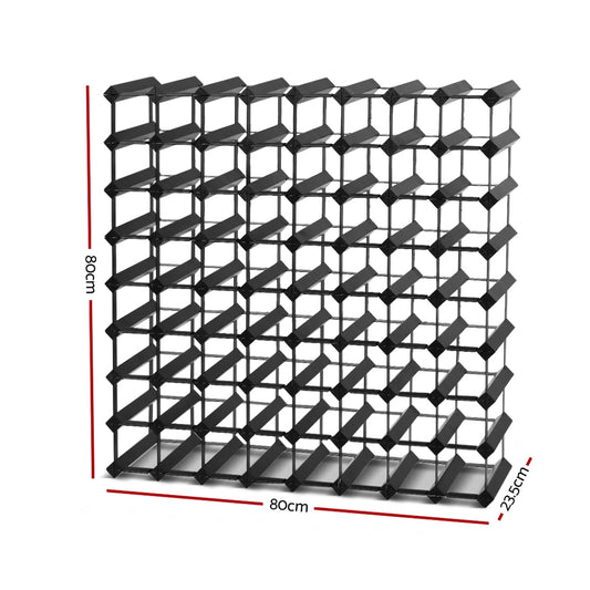 Artiss Wine Rack 72 Bottle Black Home & Garden > Storage