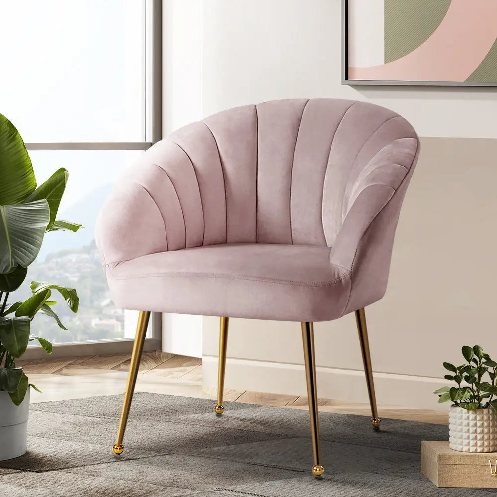Armchair Velvet Pink Eloise