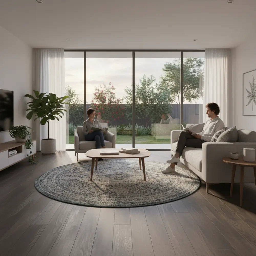 Aubre Contemporary Area Rug - Charcoal - 160x160