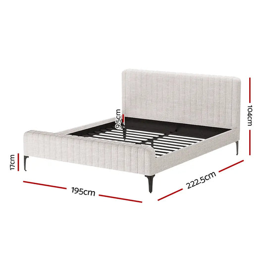 Bed Frame King Size Beige Ammy