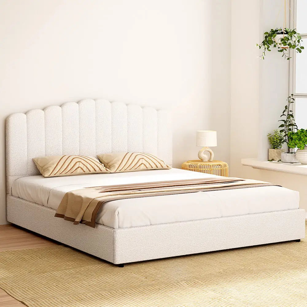 Bed Frame King Size Boucle Fion