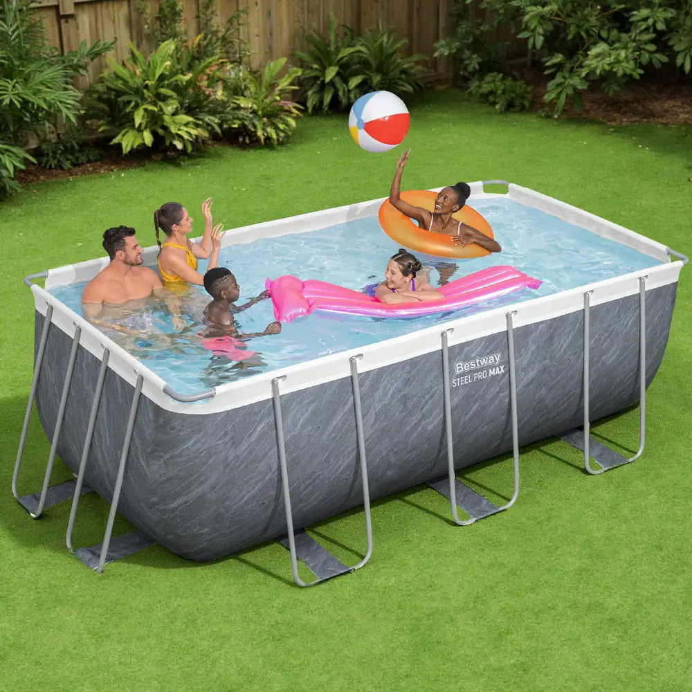 Bestway Swimming Pool 412x201x122cm Steel Frame Set W/pump Ladder
