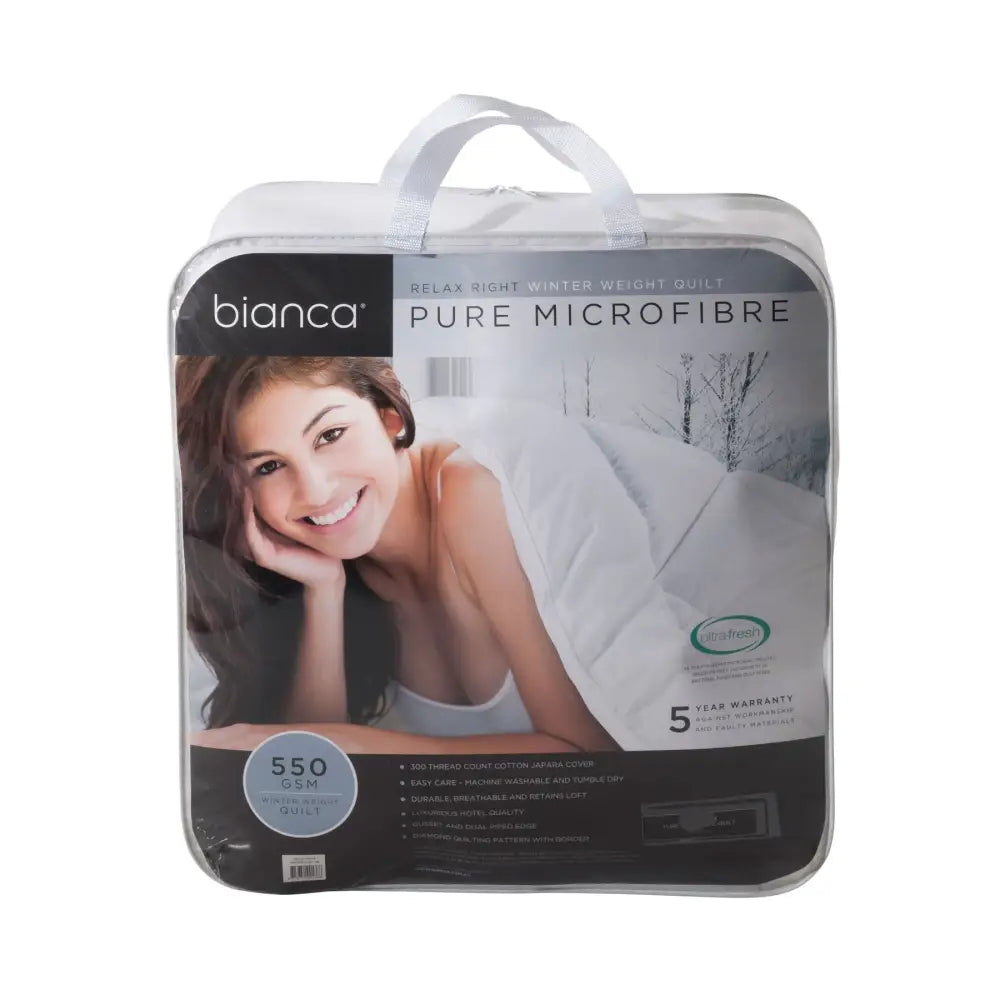 Bianca 550gsm Relax Right Winter Microfibre Quilt Queen