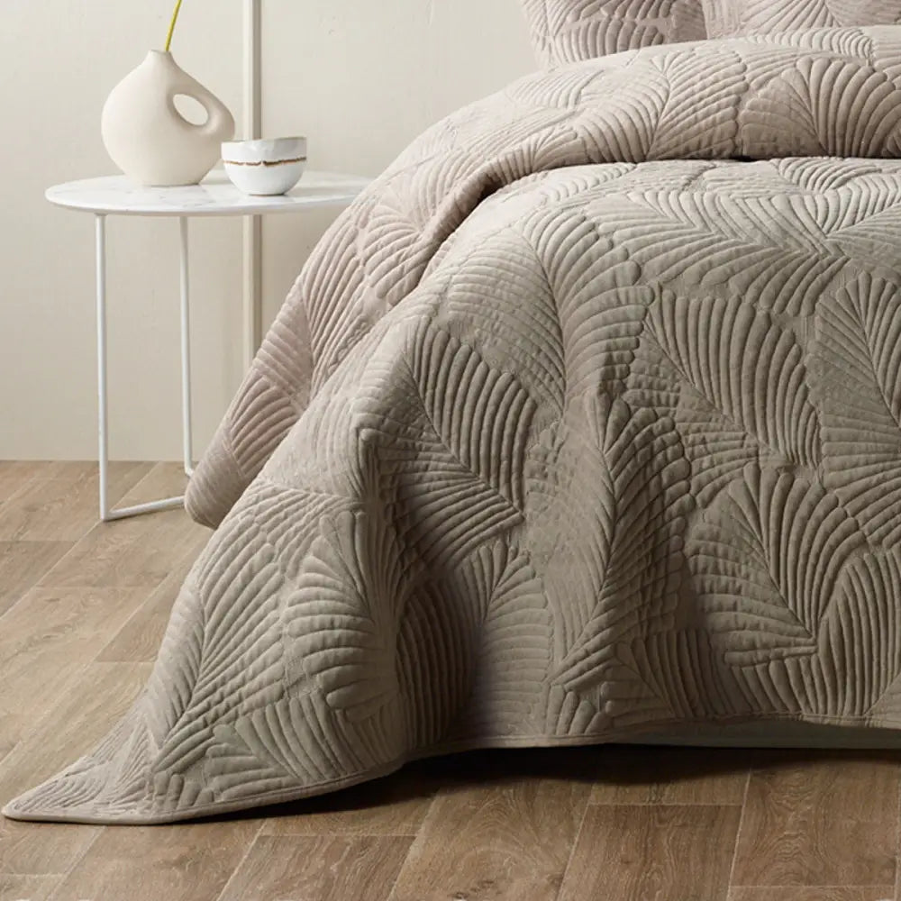 Bianca Kairo Taupe Coverlet Set Queen/king