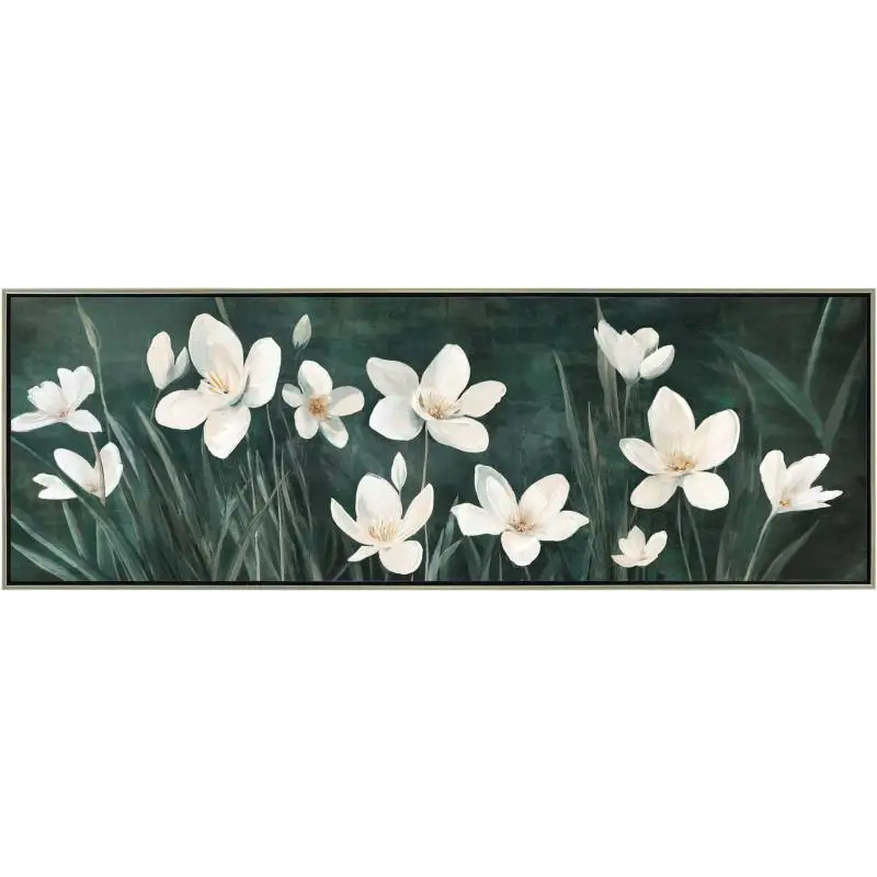 Blooming Flower Framed Artwork 150x50cm