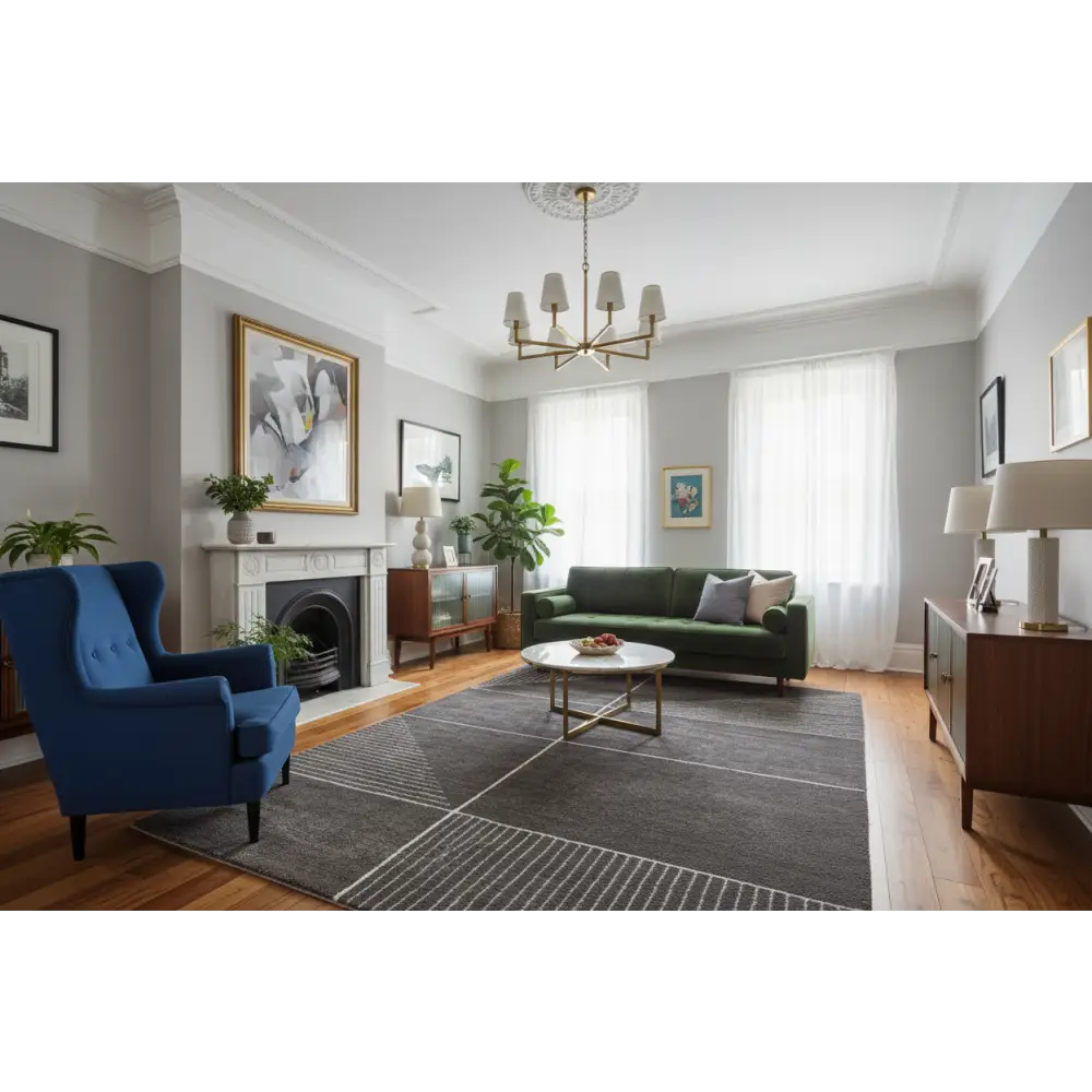 Broadway 935 Charcoal by Rug Culture-290x200cm - Rectangle