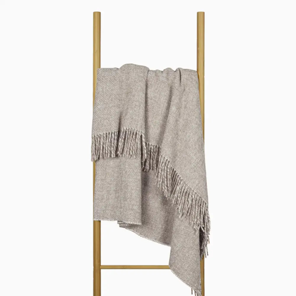 Cambridge Throw - 100% Nz Wool - Silver | Soft Heather Gray Woven Throw