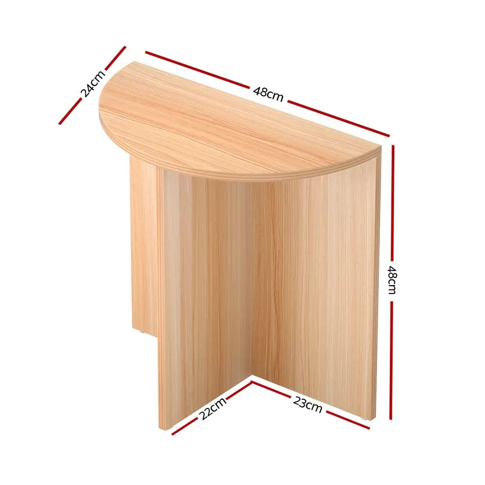 Coffee Table Semi-circle 48cm Pine Elva