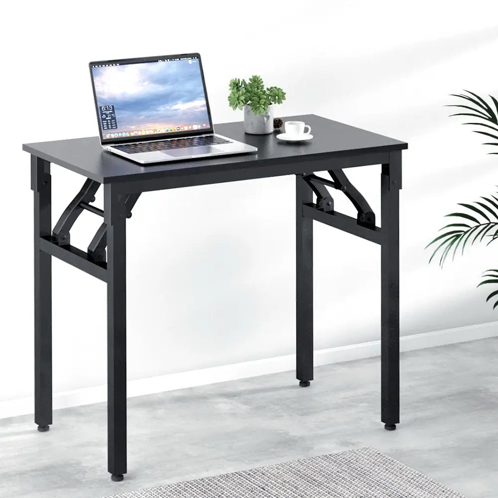 Computer Desk Foldable Balck 80cm