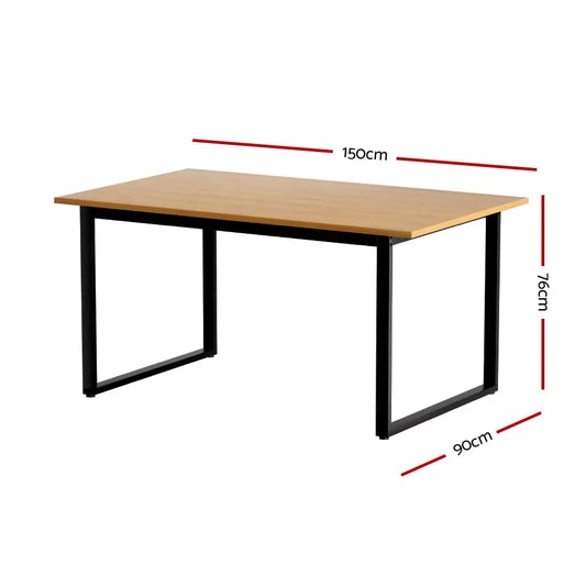 Dining Table 6 Seater Kitchen Cafe Rectangular Wooden 150cm
