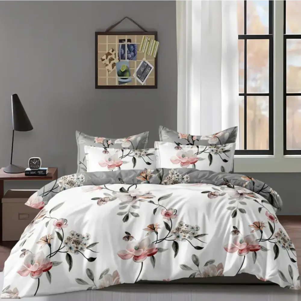 Dreamfields - Shadow Bloom Quilt Cover Set - (3pcs King Size)