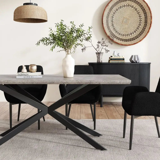 Falcon Rectangular Dining Table Mdf Marbling