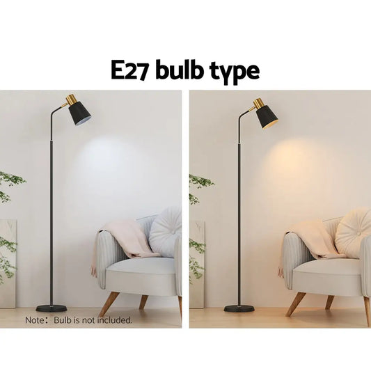 Floor Lamp Led Light Stand Modern Home Living Room Office Reading Black
