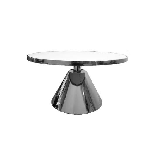 Glam Black 90cm Coffee Table - White Marble