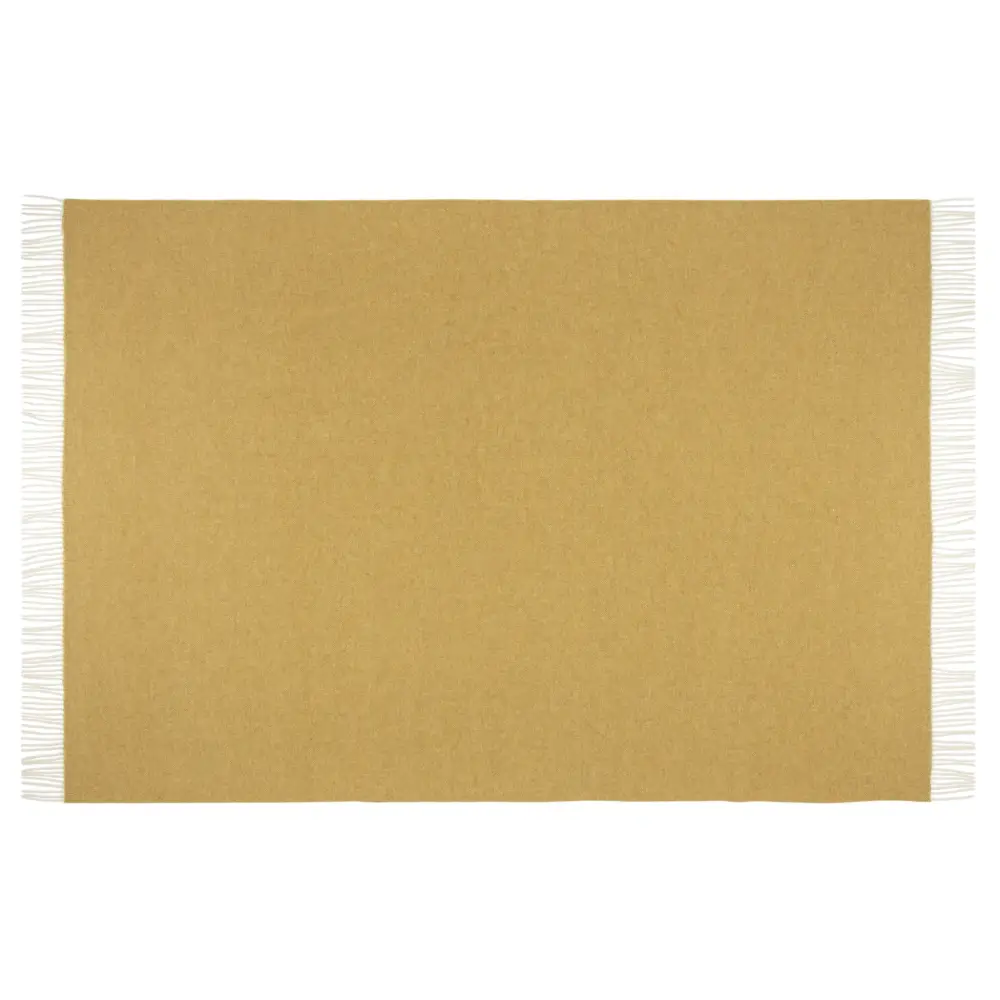 Hampton Throw - Merino Wool Blend - Ochre