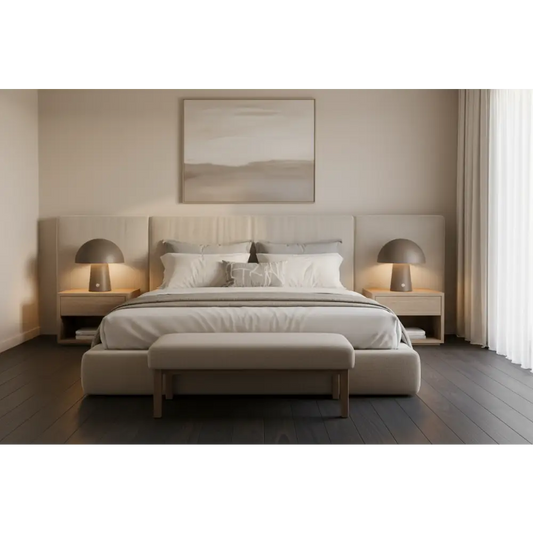 Led Cordless Mushroom Usb Rechargeable Table Lamp Dimming Night Light - Steel Grey