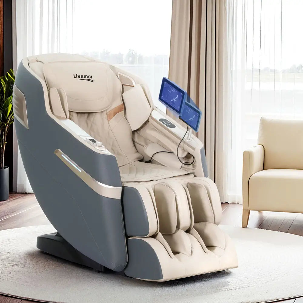 Livemor 4d Massage Chair Electric Recliner Home Massager Gray Sina