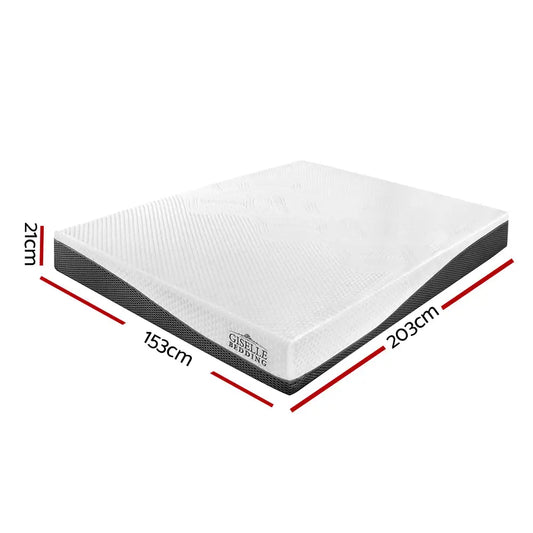 Memory Foam Mattress Bed Cool Gel Non Spring 21cm Queen