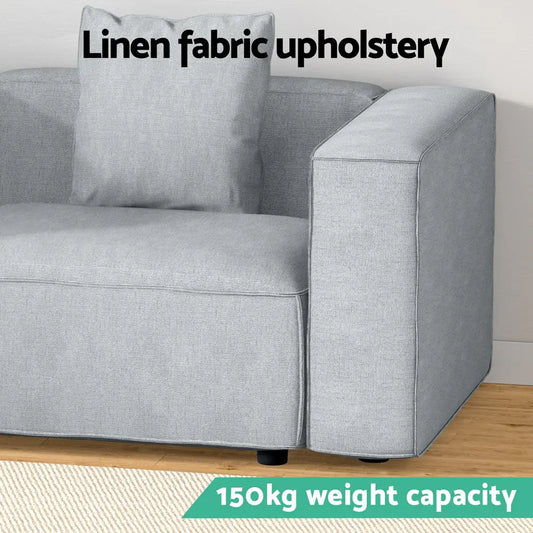 Modular Sofa Chaise Set 1-seater Grey