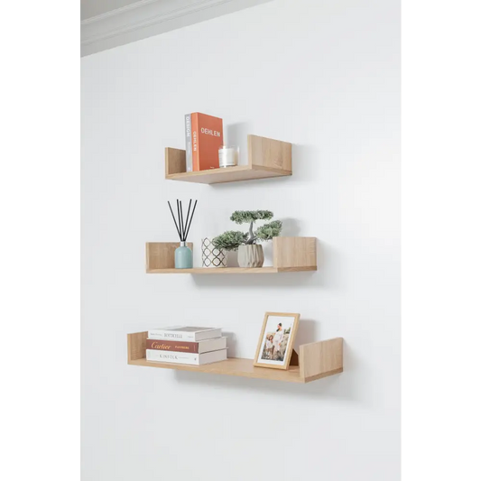 Oslo Three Piece Shelf Kit (oak)