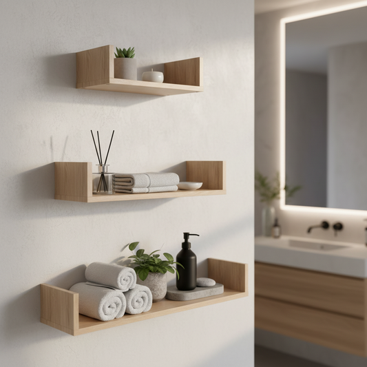 floating shelves oak for bathroom australia