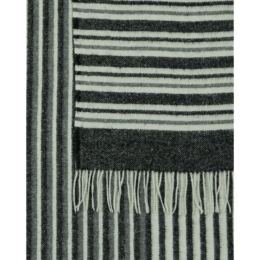 Richmond Throw - Reclaimed Wool Blend - Monochrome