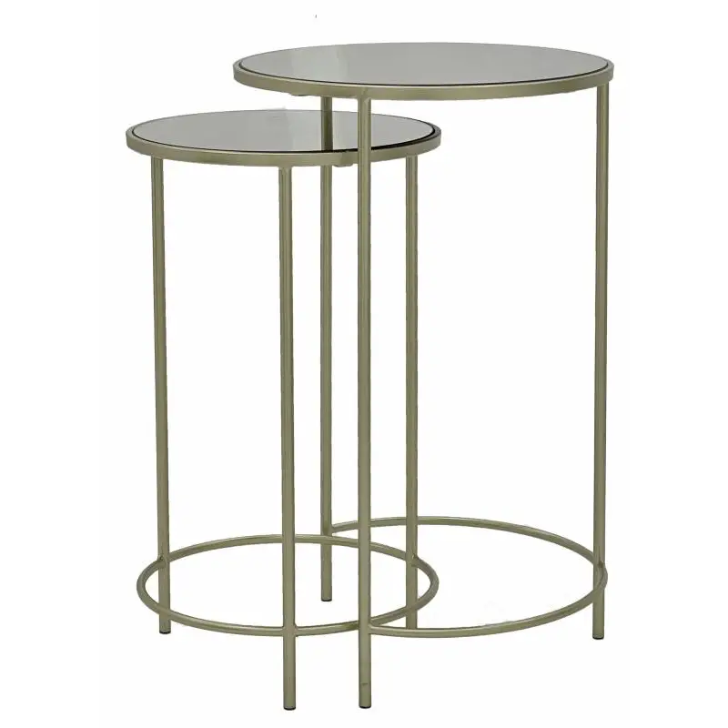 Set 2 Sally Glass Side Table 65cm