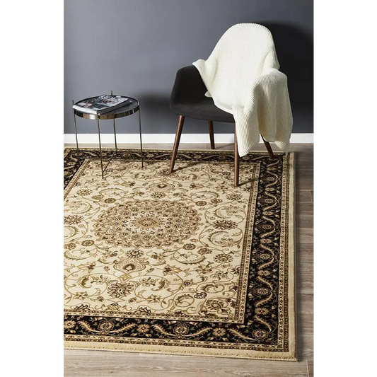 Sydney 9 Ivory Black Rug by Culture - 400x300cm - Rectangle