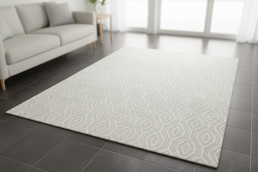 Visions 5050 White Rug by Rug Culture-280X190CM - RECTANGLE