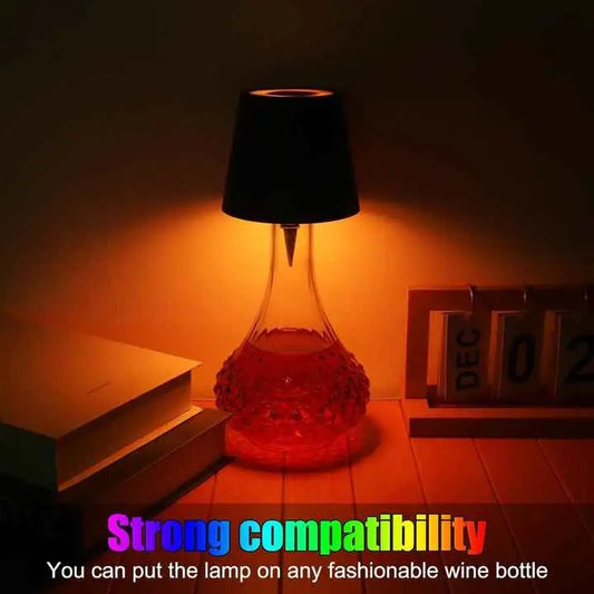 White Rgb Color-changing Led Bottle Lamp - Adjustable Smart Lighting for Home Decor