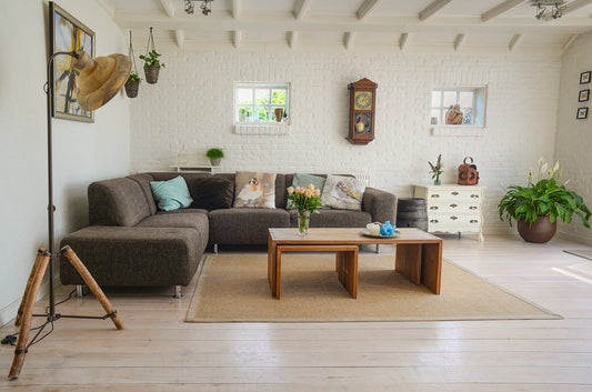 modern Australian living room with couch table and floor lamp setup from KK Lifestyle